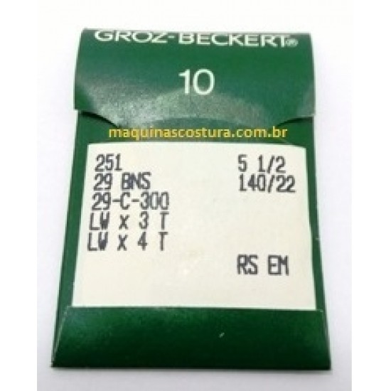 Agulha Groz Beckert Curva 29BNS  /  LW 3T  Nº 11